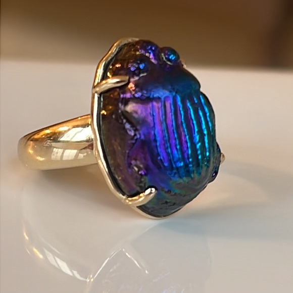 Tiffany Vintage scarab ring in 14 karat gold - Picture 11 of 15